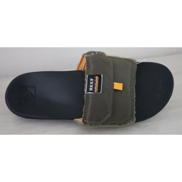 Reef CI9802 Men's Sz 12 Forrest Green Jacket Stash Slip-On Slide Sandals - Picture 7 of 10